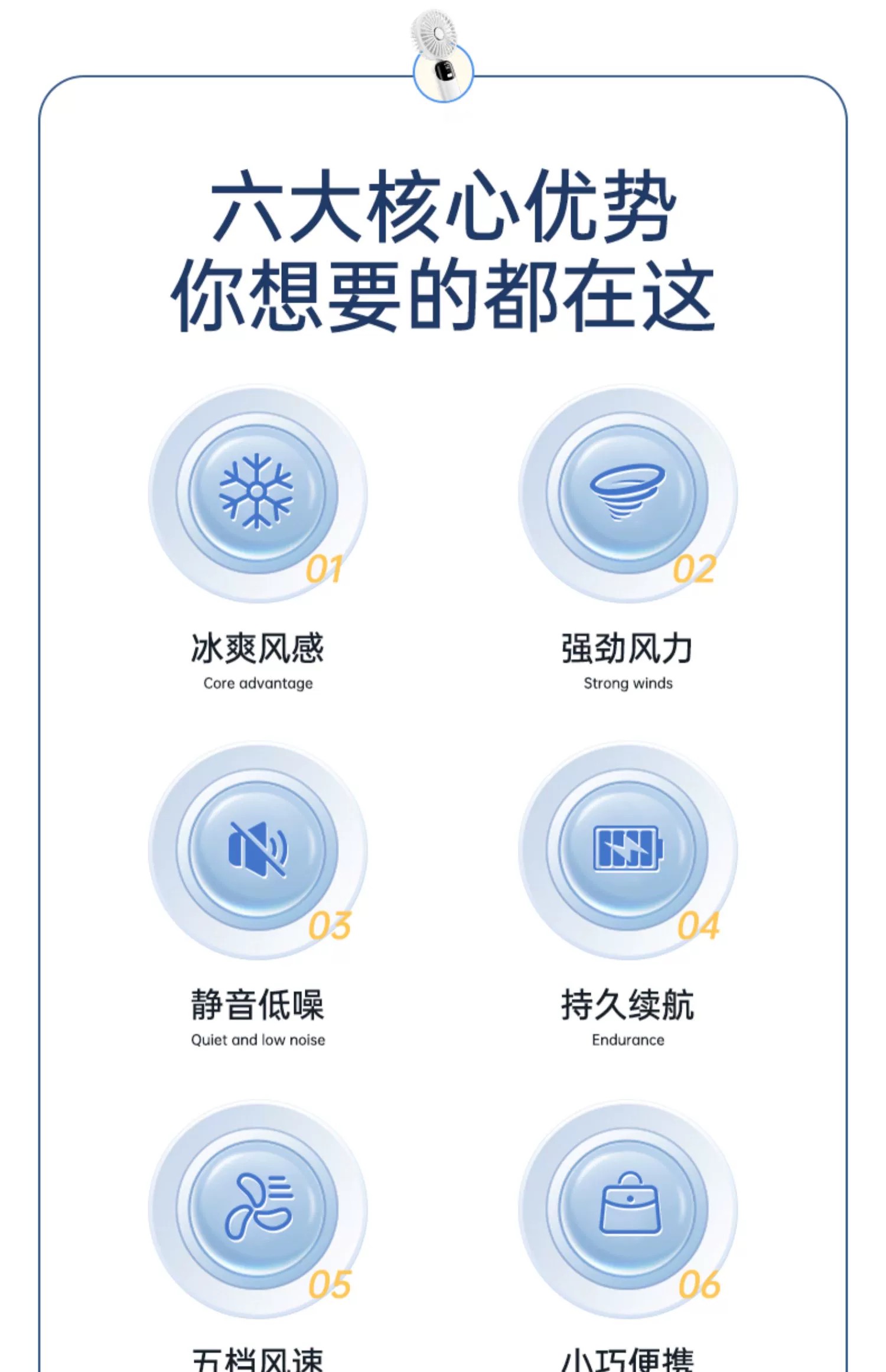 [해외직구] 휴대용 선풍기 20000mAh 1개